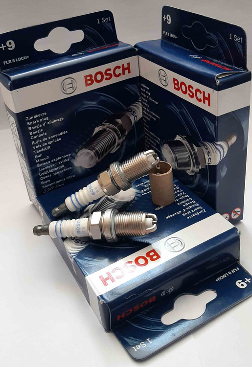 شمع خودرو بوش آلمان دوپلاتین +9 (دست 4تایی ) اصلی